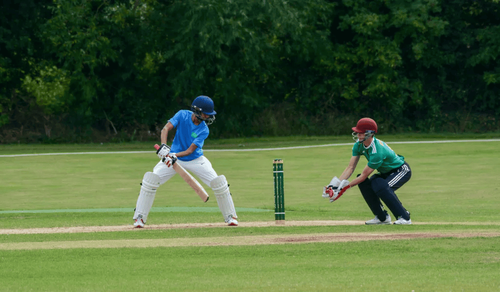 a cricket player getting a duck